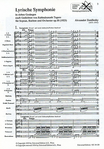 Zemlinsky LS partituur